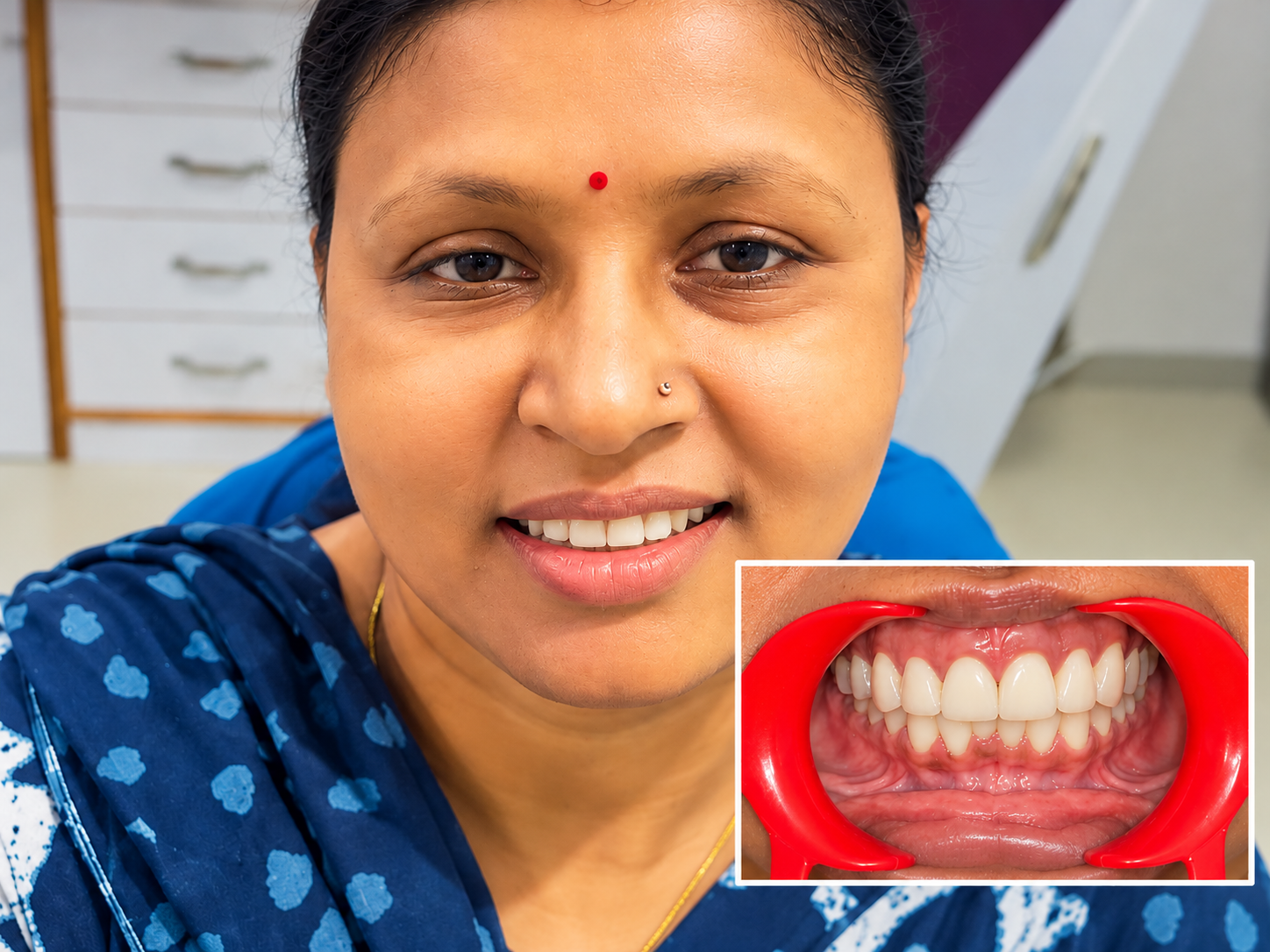 Dental smile transformation after treatment