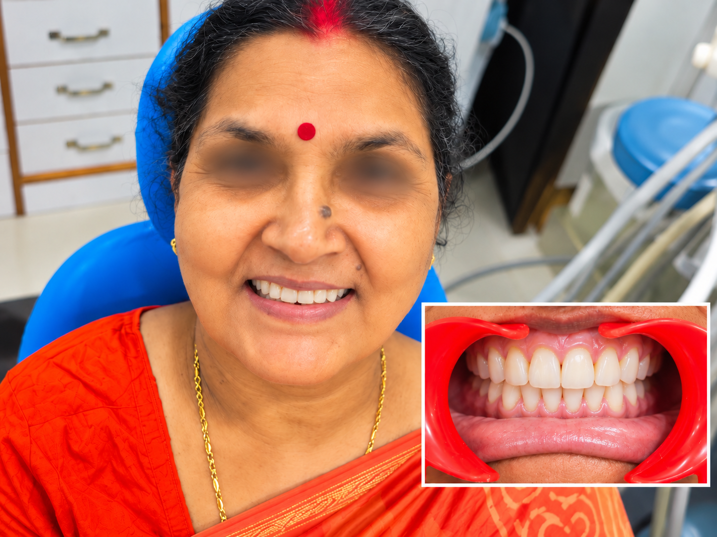 Dental smile transformation after treatment