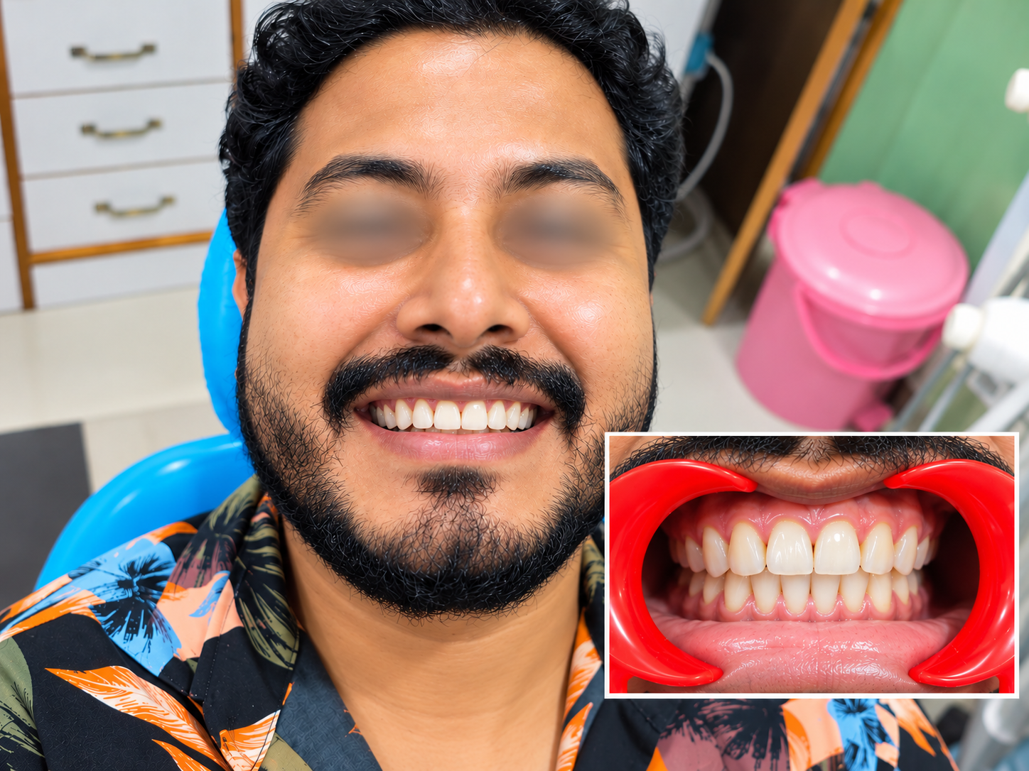 Dental smile transformation after treatment